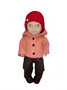 Комплект куртка та штанці для пупса 38 см Лососевий Dutunka