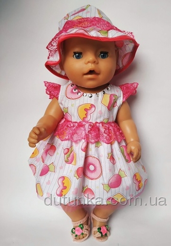 Нарядне плаття для ляльки Бебі Борн Цукерочка (немає) Dutunka