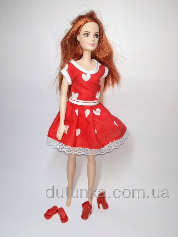 Сукня для ляльки Барбі Червона Dutunka