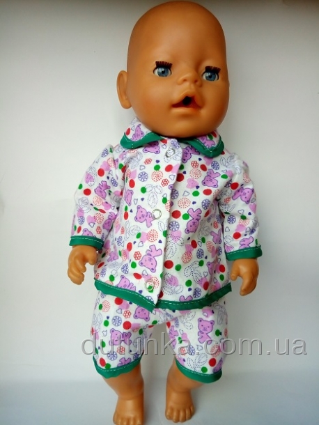 Лялькова піжама для пупса-дівчинки Baby Born Мішка Dutunka