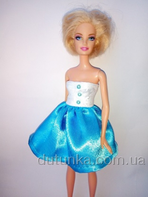 Сукня для ляльки Барбі Блакитне Dutunka