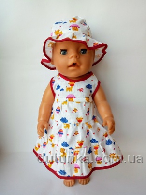 Плаття з панамочкою для Baby Born Літнє  Dutunka