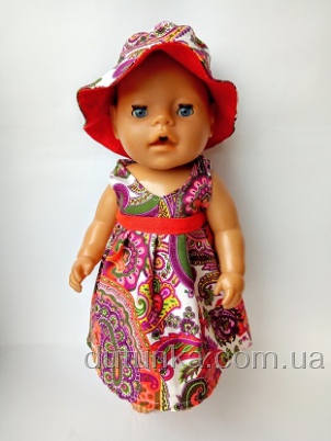 Платтячко літнє з капелюшком для Бебі бон Яскраве  Dutunka