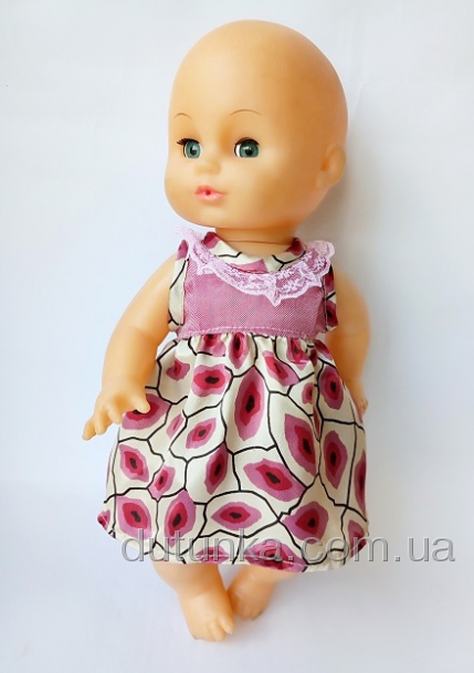 Літнє плаття для пупса 35 см Поцілуночок Dutunka