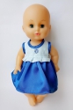 Літнє плаття для лялечки 35 см Синє Dutunka