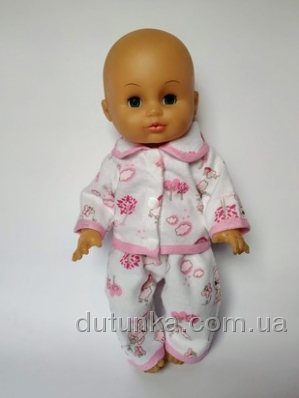 Тепла лялькова піжама Мішки. Рожева Dutunka