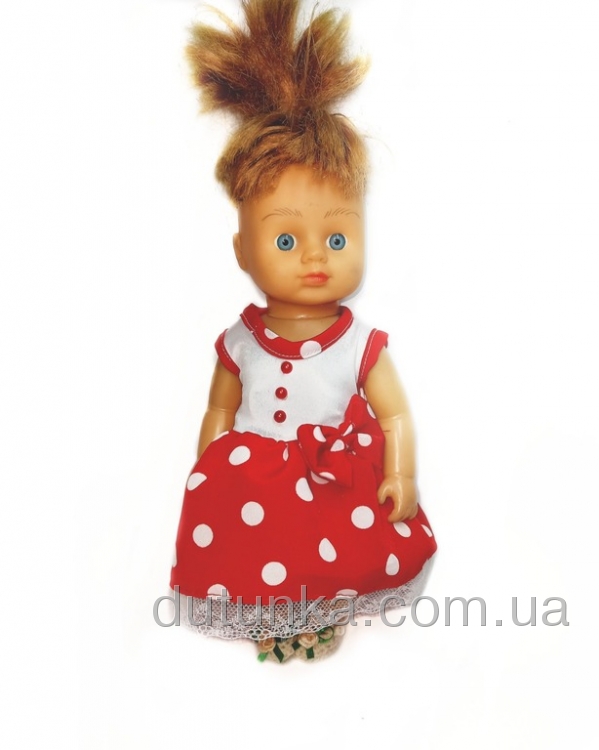 Літнє плаття для лялечки 28 см Горошки Мінні Dutunka