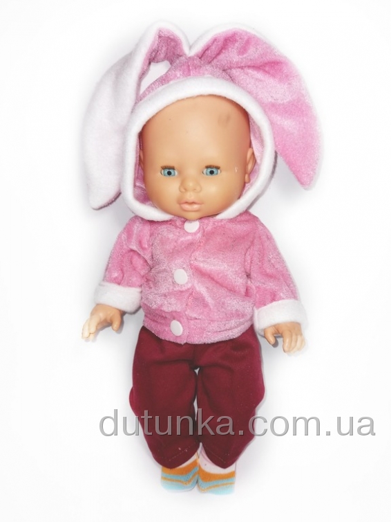 Костюм для ляльки дівчинки 32 см Рожевий   Dutunka