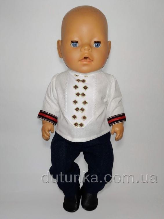 Український одяг для хлопчика Бебі борн  Dutunka