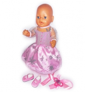 Рожеве бальне  плаття для ляльки дівчинки Бебі борн   Dutunka