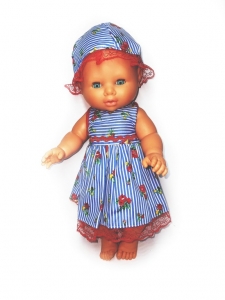 Літнє плаття з капелюшком для ляльки 32 см Dutunka