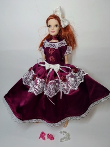 Плаття комбіноване для ляльки Барбі Вайолет  Dutunka